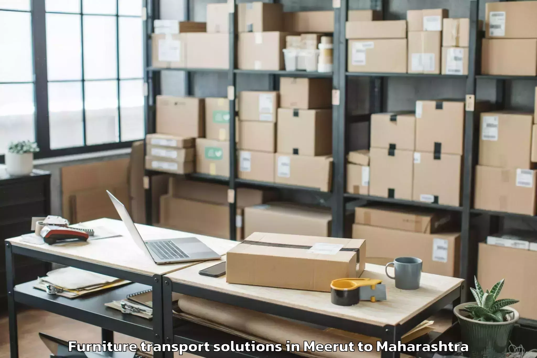 Trusted Meerut to Bhudgaon Furniture Transport Solutions